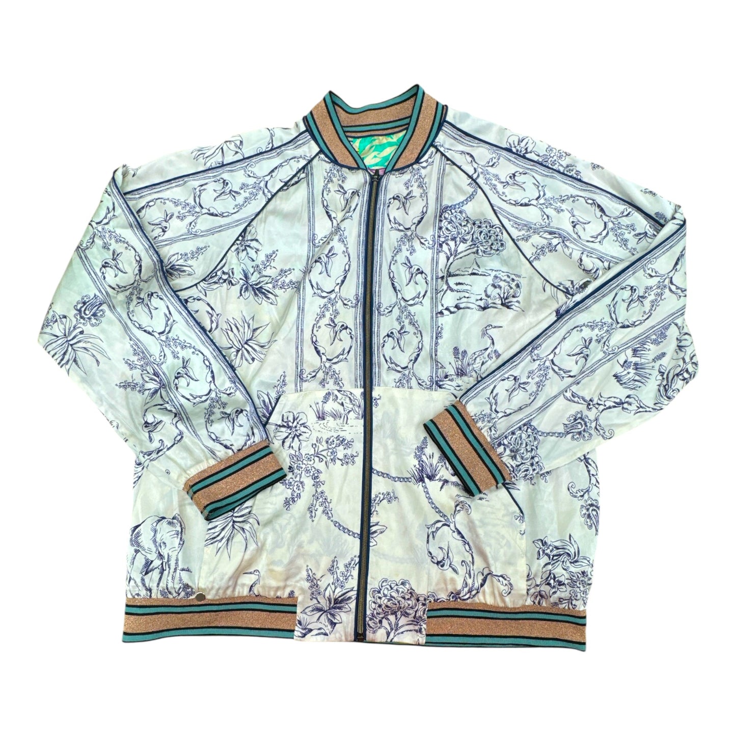 Jacket Designer By Johnny Was In Multi, Size:L