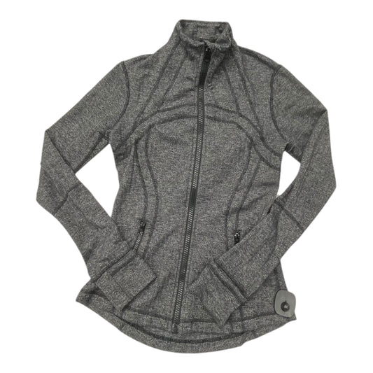 Athletic Top Ls Collar By Lululemon In Grey, Size:6