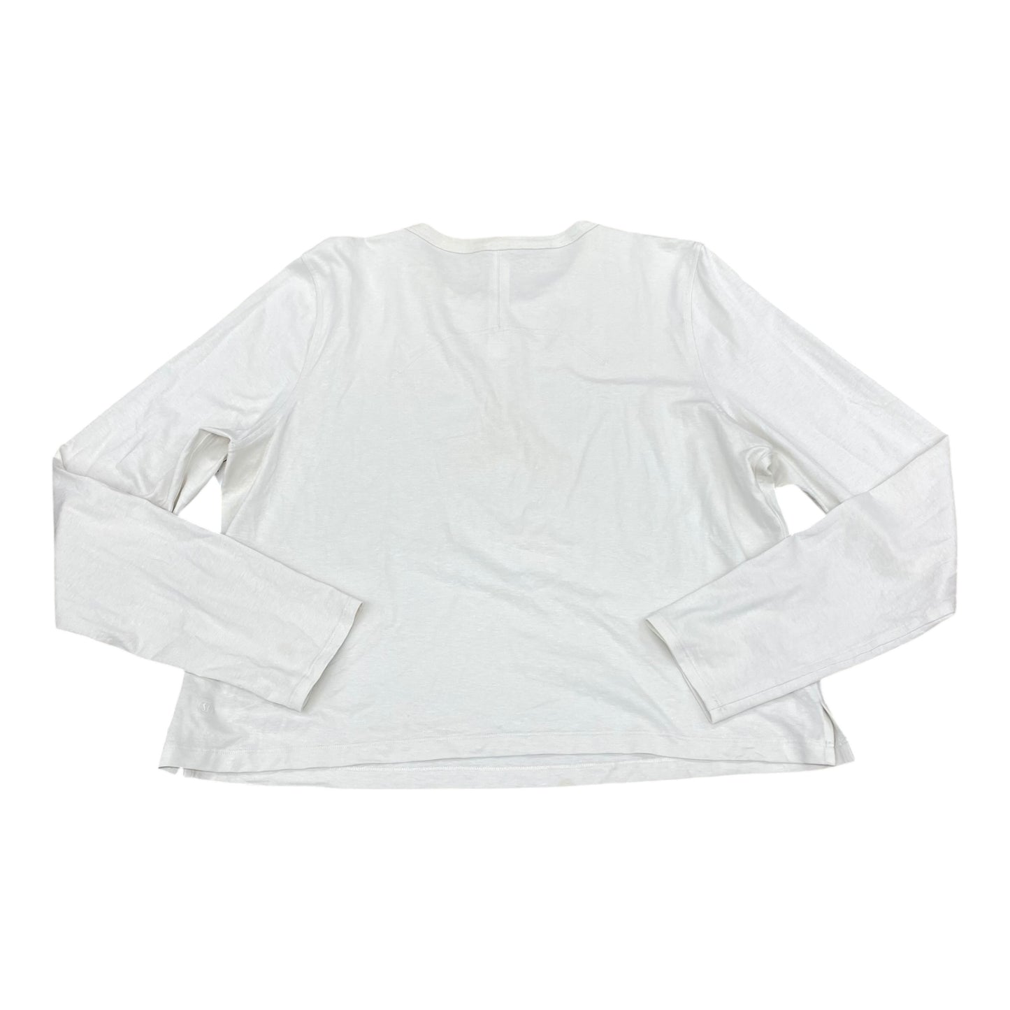 Athletic Top Ls Crewneck By Lululemon In Ivory, Size:10