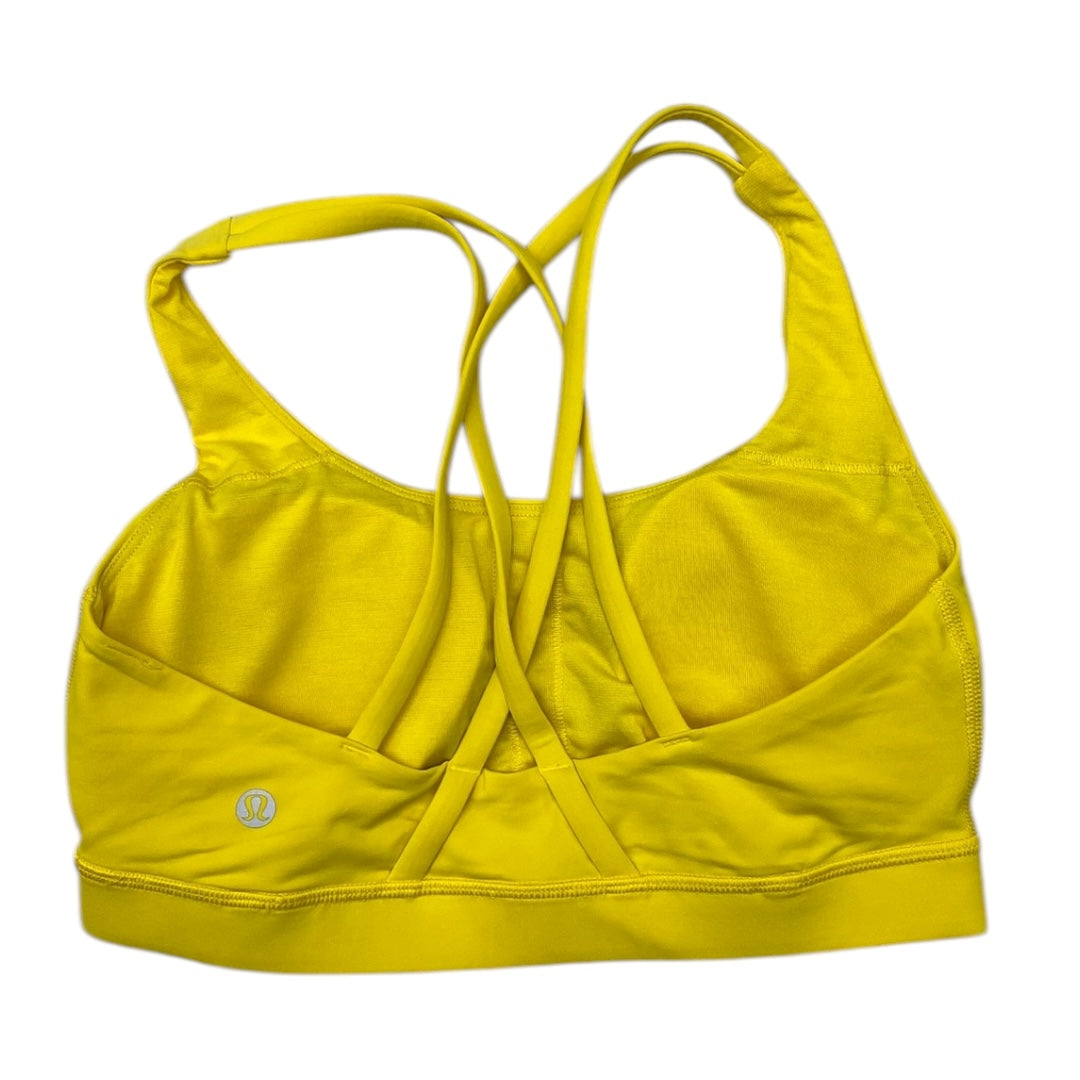 Athletic Bra By Lululemon In Yellow, Size:6