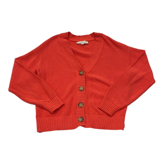 Sweater Cardigan By Loft In Red, Size:S