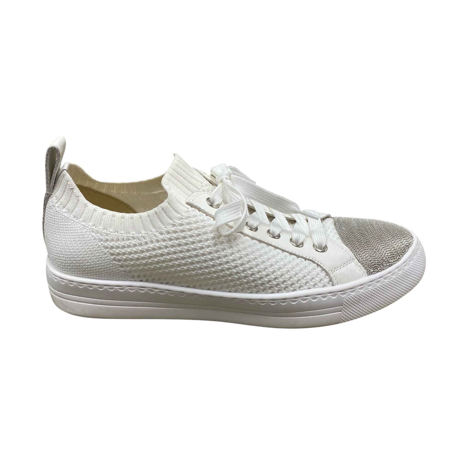 Shoes Sneakers By Vaneli In White, Size:8.5