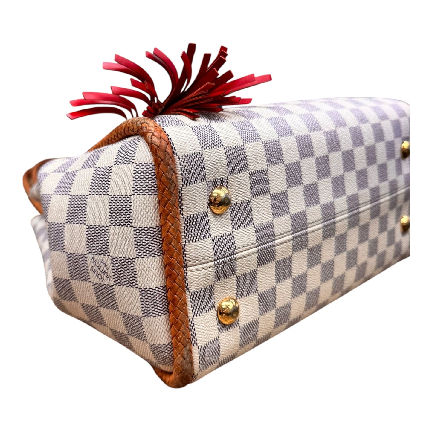 Damier Azur Propriano  Handbag Luxury Designer By Louis Vuitton In Rose Ballerine, Size: Medium (As Is)