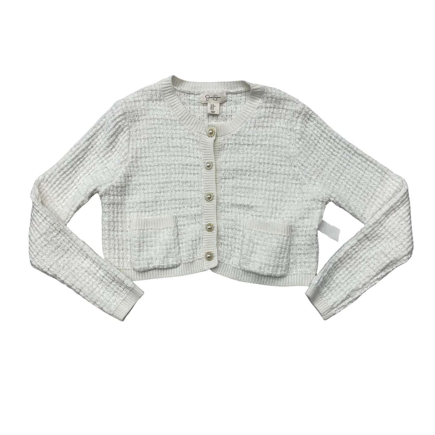 Sweater By Jessica Simpson In White, Size:M