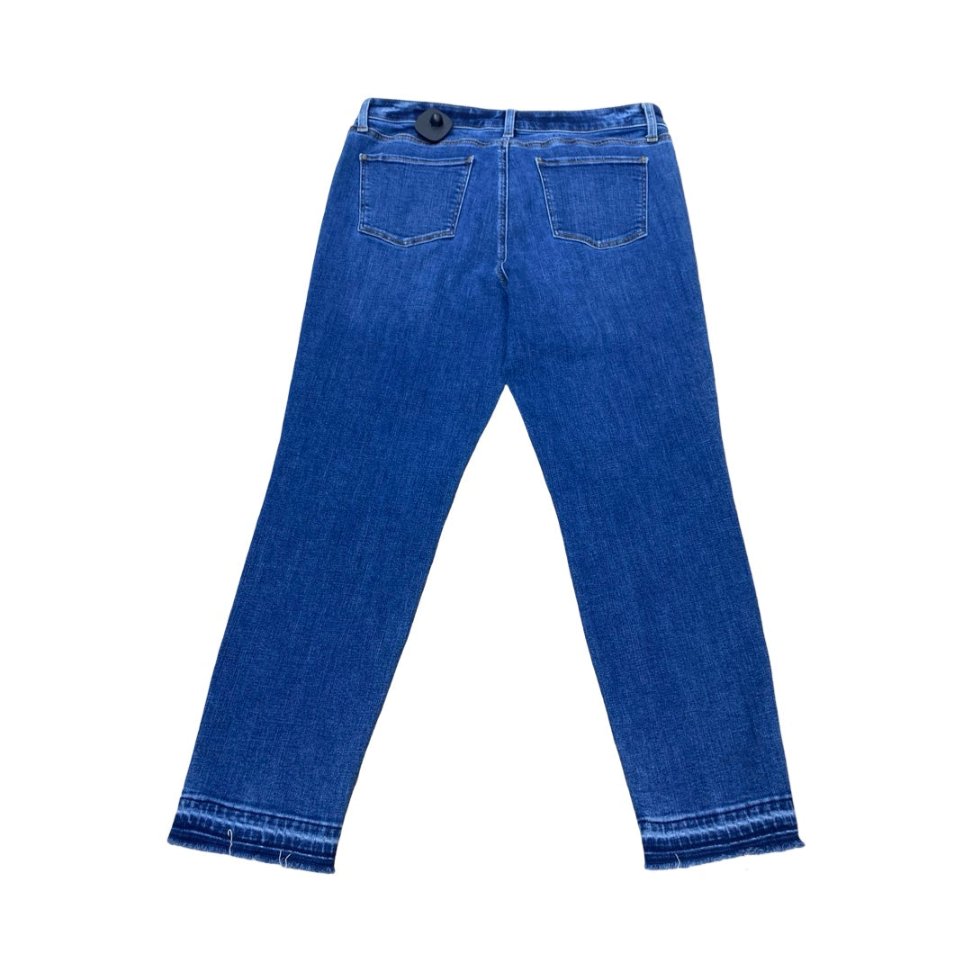 Jeans Straight By Talbots In Blue Denim, Size:10P