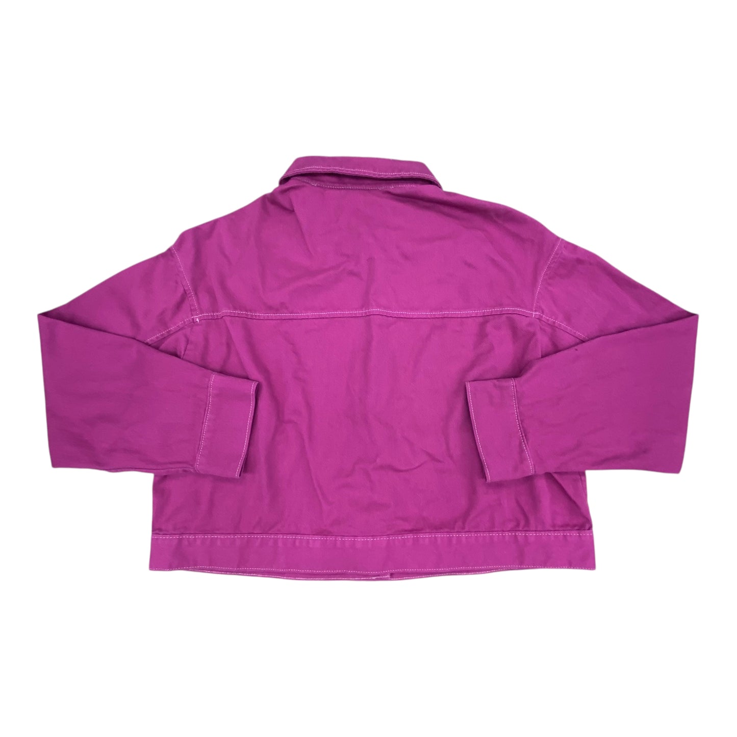 Jacket Denim By Old Navy In Pink Denim, Size:L