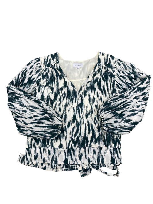 Top Ls By Evereve In Green & White, Size:M