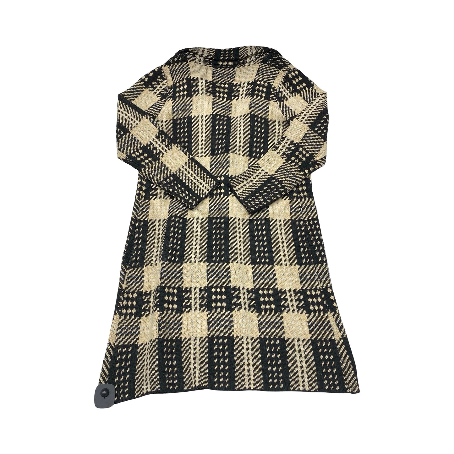 Sweater Cardigan By Love Token In Black & Brown, Size:S