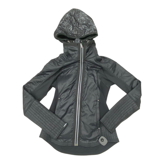 Athletic Jacket By Lululemon In Black, Size:6