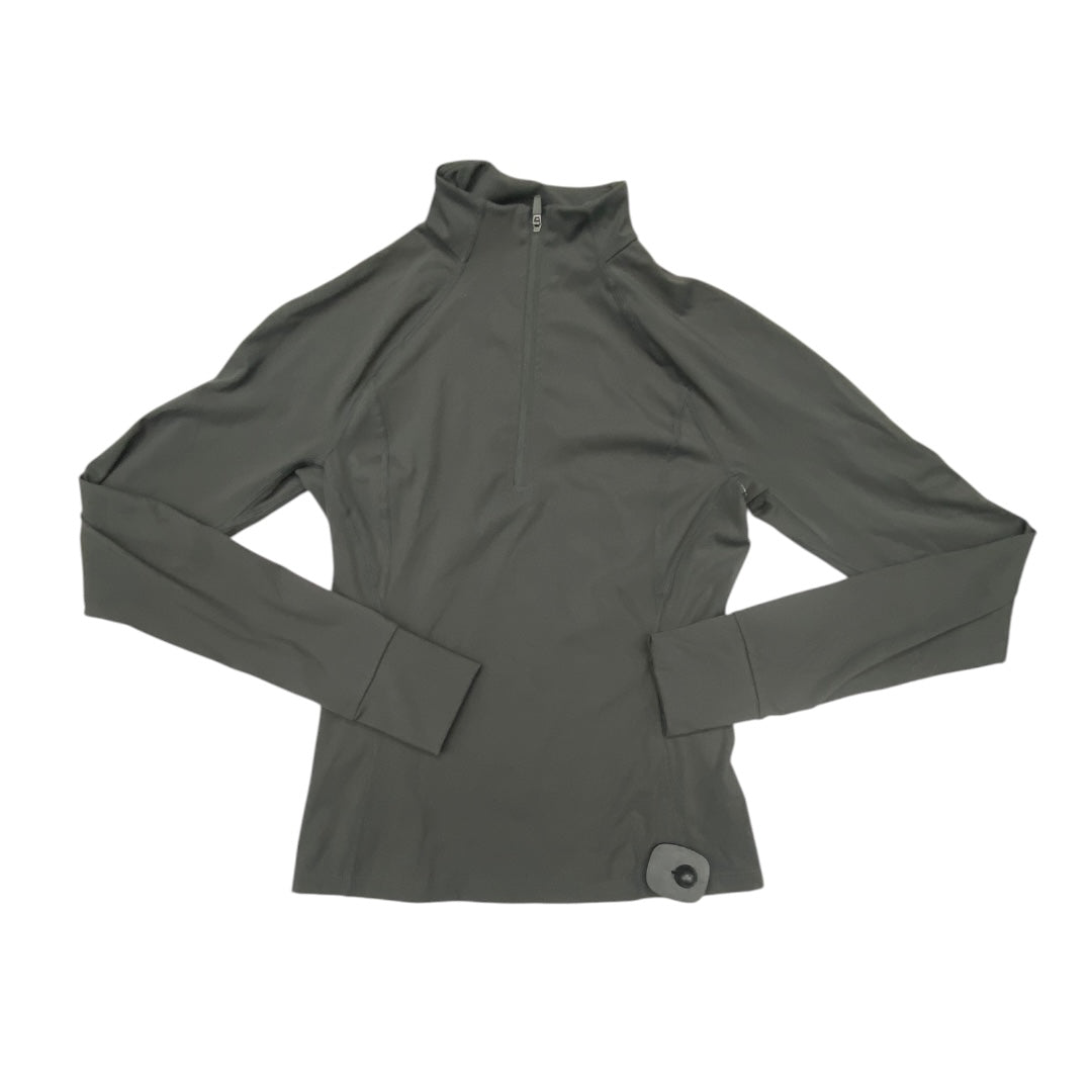 Athletic Top Ls Collar By Adanola In Grey, Size:M