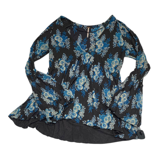 Top Ls By Free People In Blue & Grey, Size:L