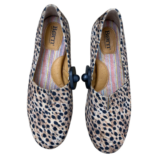 Shoes Flats By Born In Animal Print, Size:8.5