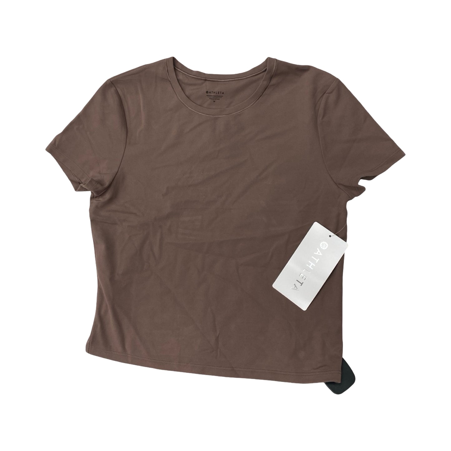 Athletic Top Ss By Athleta In Taupe, Size:M