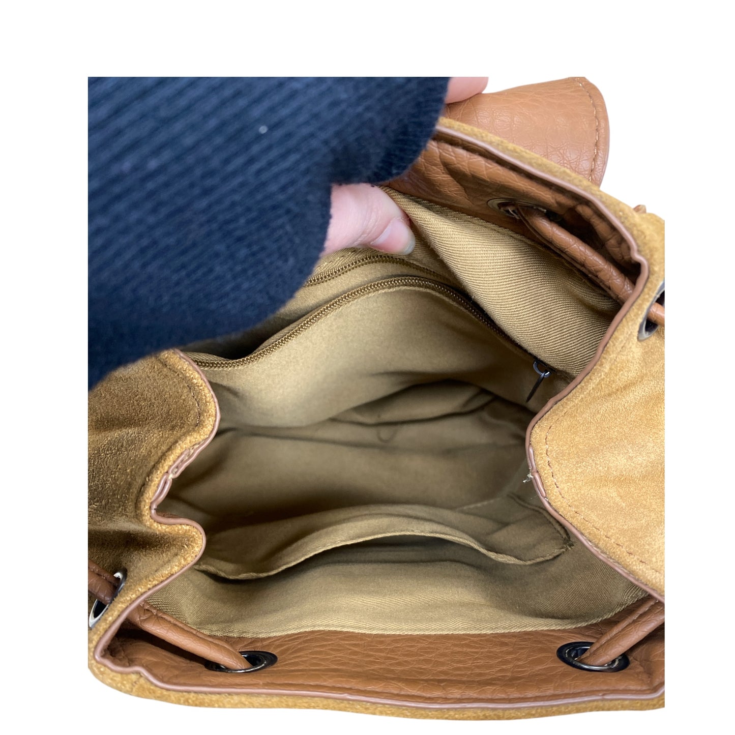 Backpack Leather By Clothes Mentor In Brown, Size:Medium