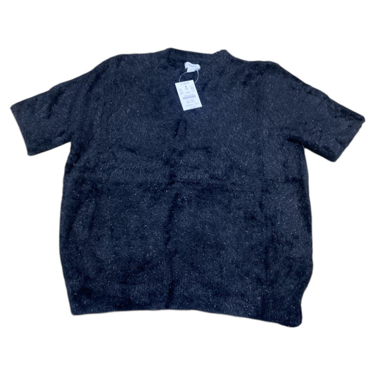 Sweater Ss By J. Crew In Black & Silver, Size:S