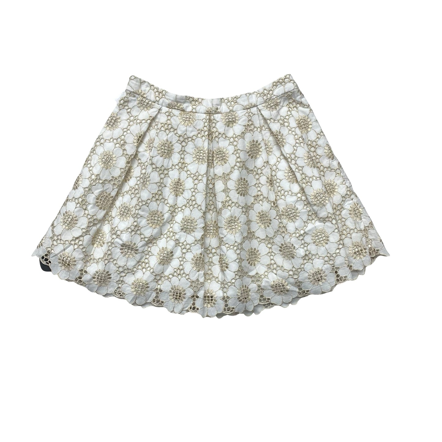 Skirt Designer By Lilly Pulitzer In Gold & White, Size:6