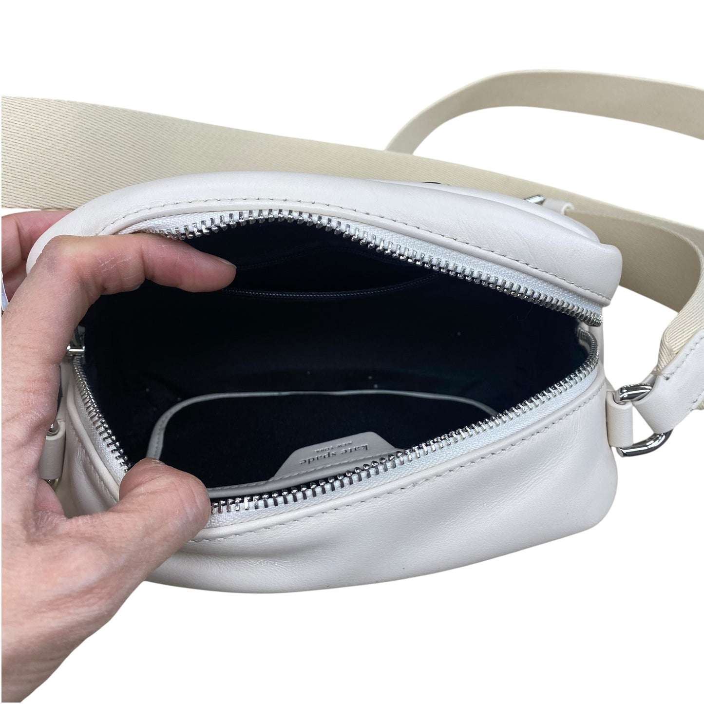 Handbag Designer By Kate Spade In Ivory, Size:Small