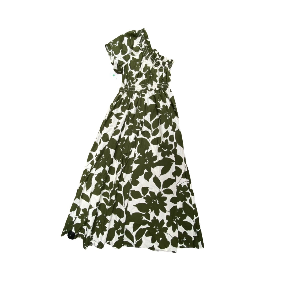 Dress Casual Maxi By J. Crew In Green & White, Size:Xxs