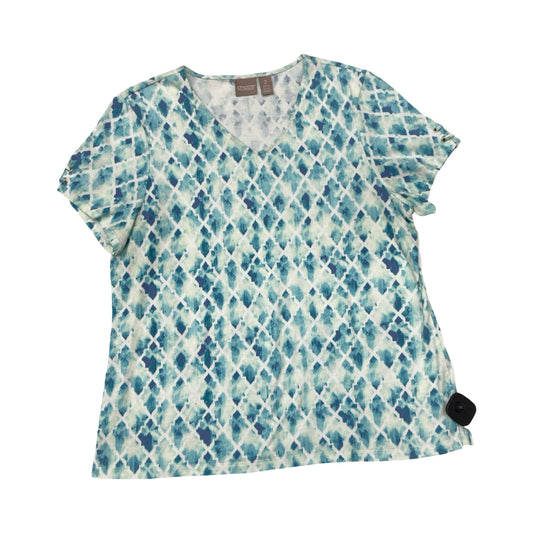 Top Ss By Chicos In Blue & White, Size:L