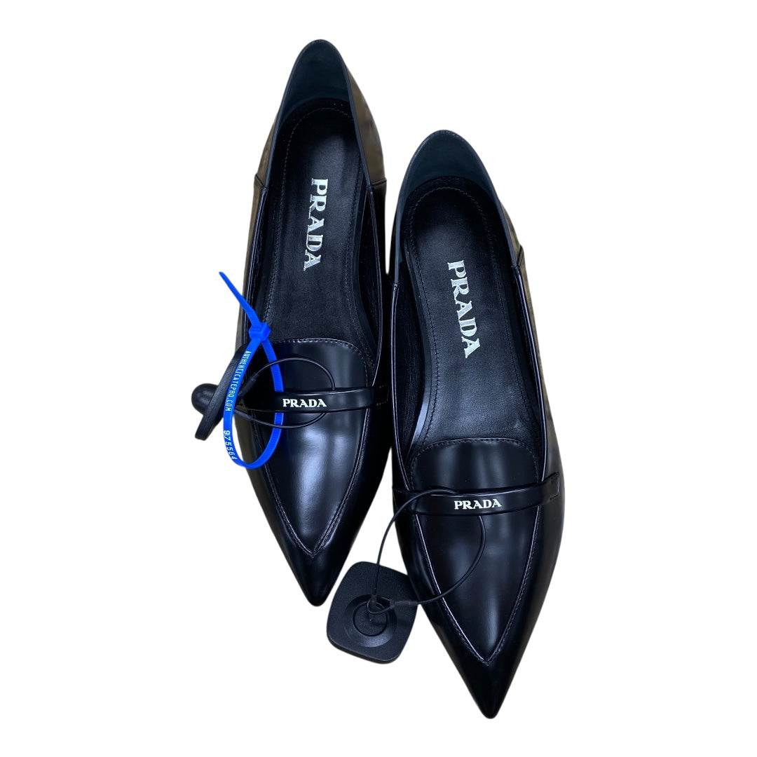 Shoes Luxury Designer By Prada In Black, Size:8.5