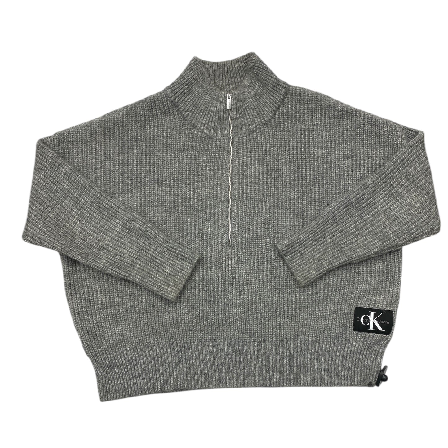 Sweater By Calvin Klein In Grey, Size:Xl