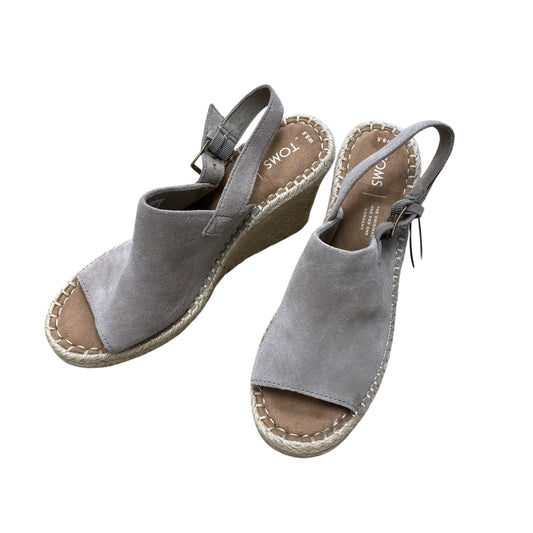 Shoes Heels Wedge By Toms In Taupe, Size:8.5