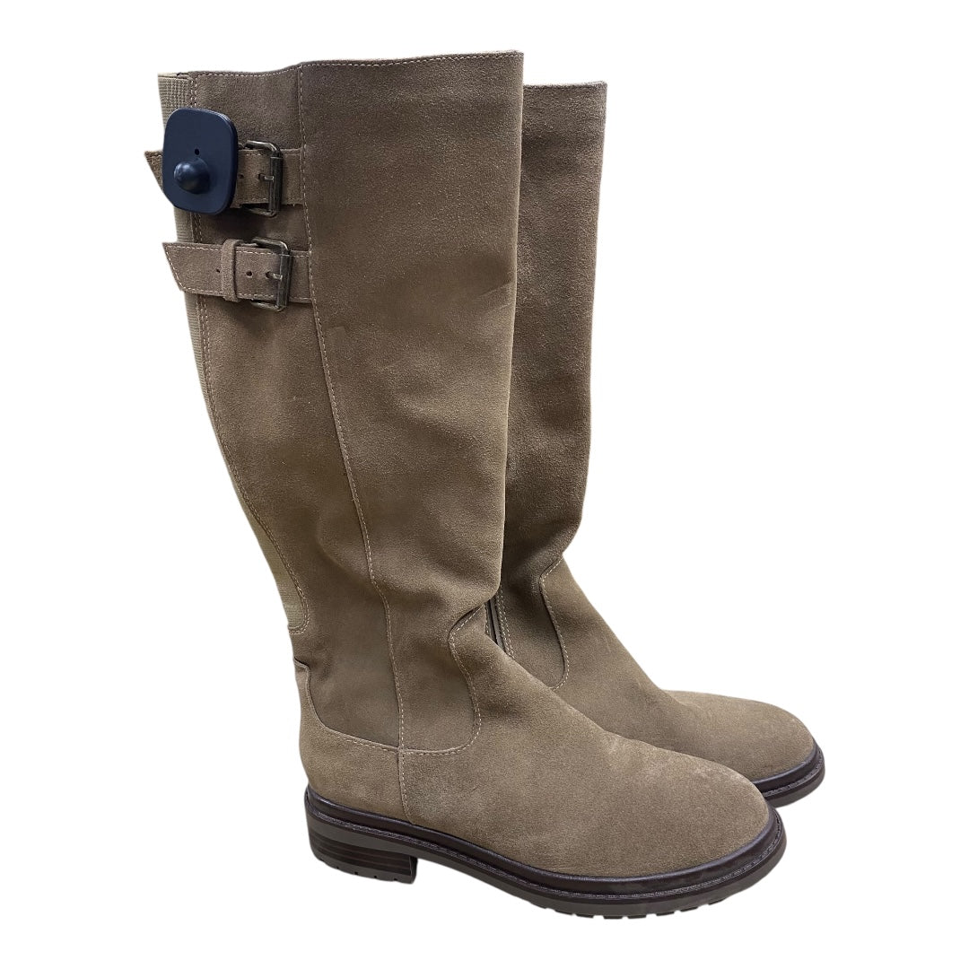 Boots Mid-Calf Flats By Blondo In Brown, Size:8.5