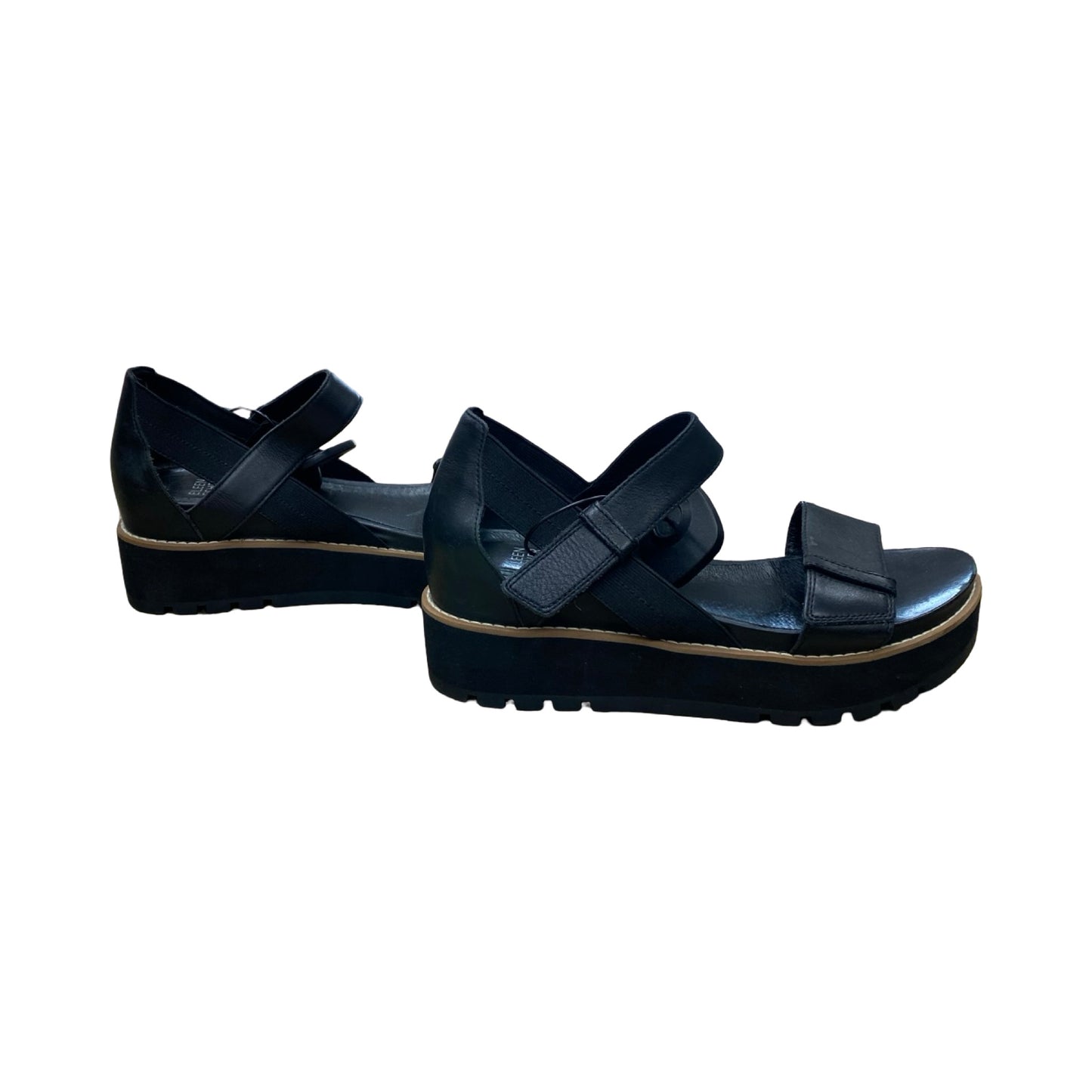 Sandals Designer By Eileen Fisher In Black, Size:8.5