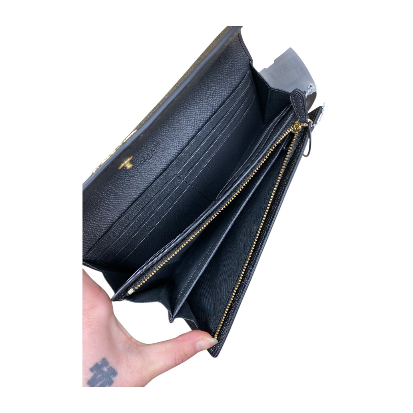 Wallet Designer By Coach In Black, Size:Large