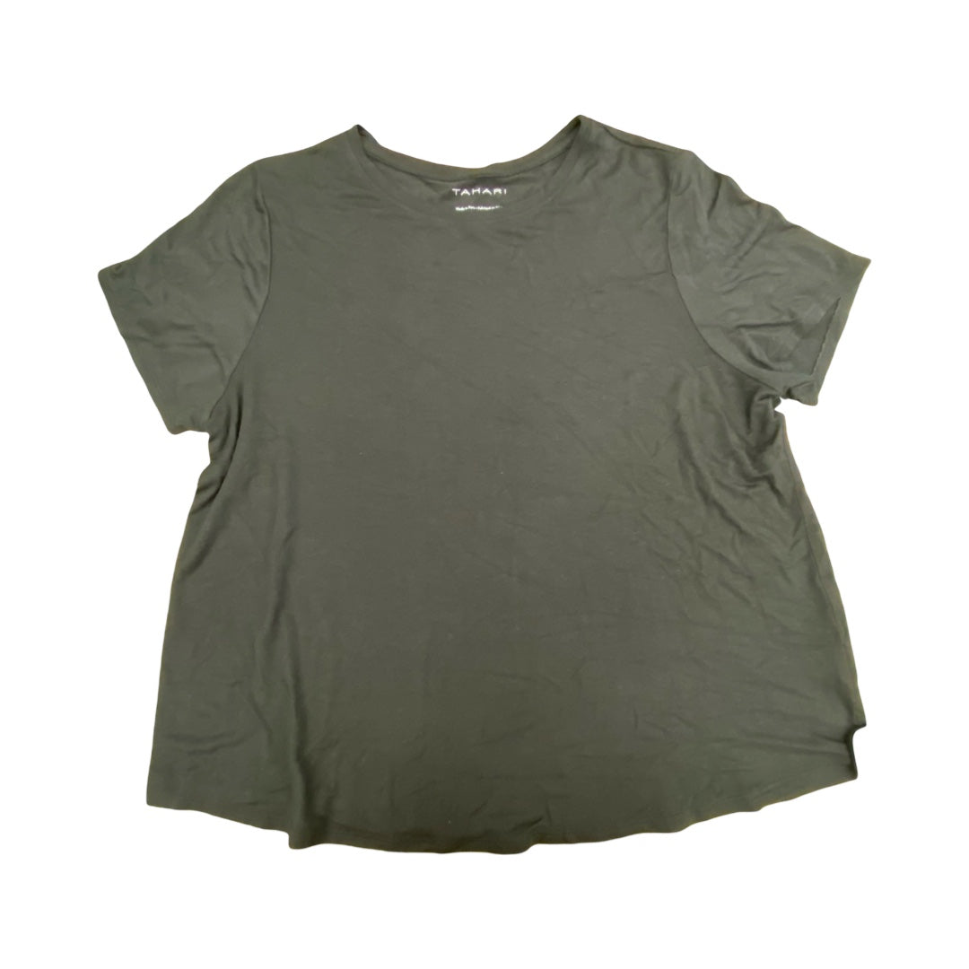 Top Ss Basic By Tahari In Black, Size:Xl