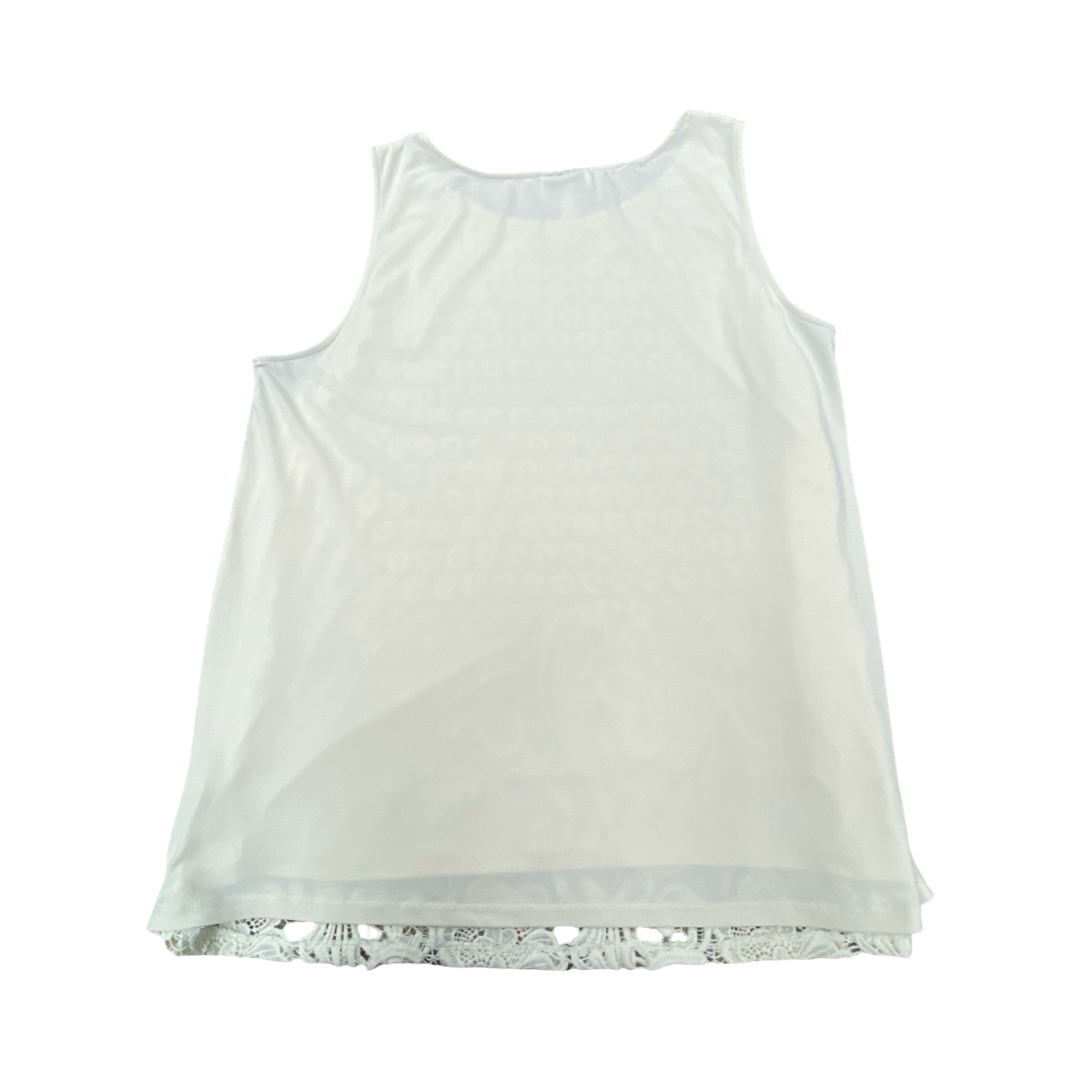 Top Sleeveless By Charter Club In Cream, Size:2X