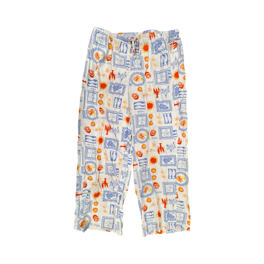 Pants Lounge By Sincerely Jules In Blue & Orange, Size:Xl