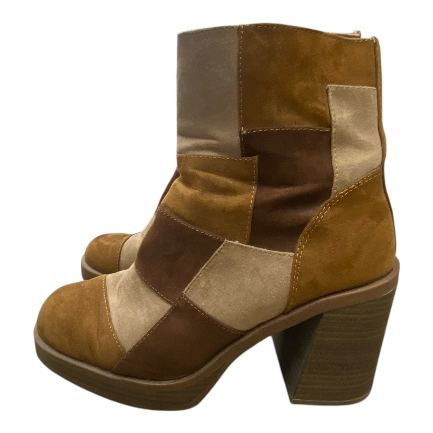 Boots Ankle Heels By Universal Thread In Brown, Size:8.5