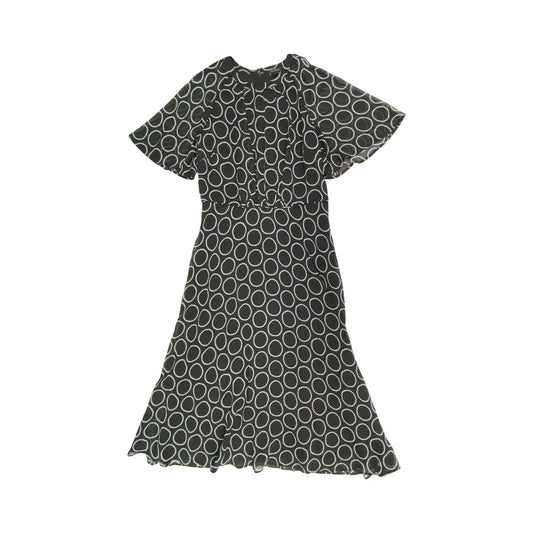 Dress Party Long By Ann Taylor In Black & White, Size:Xs