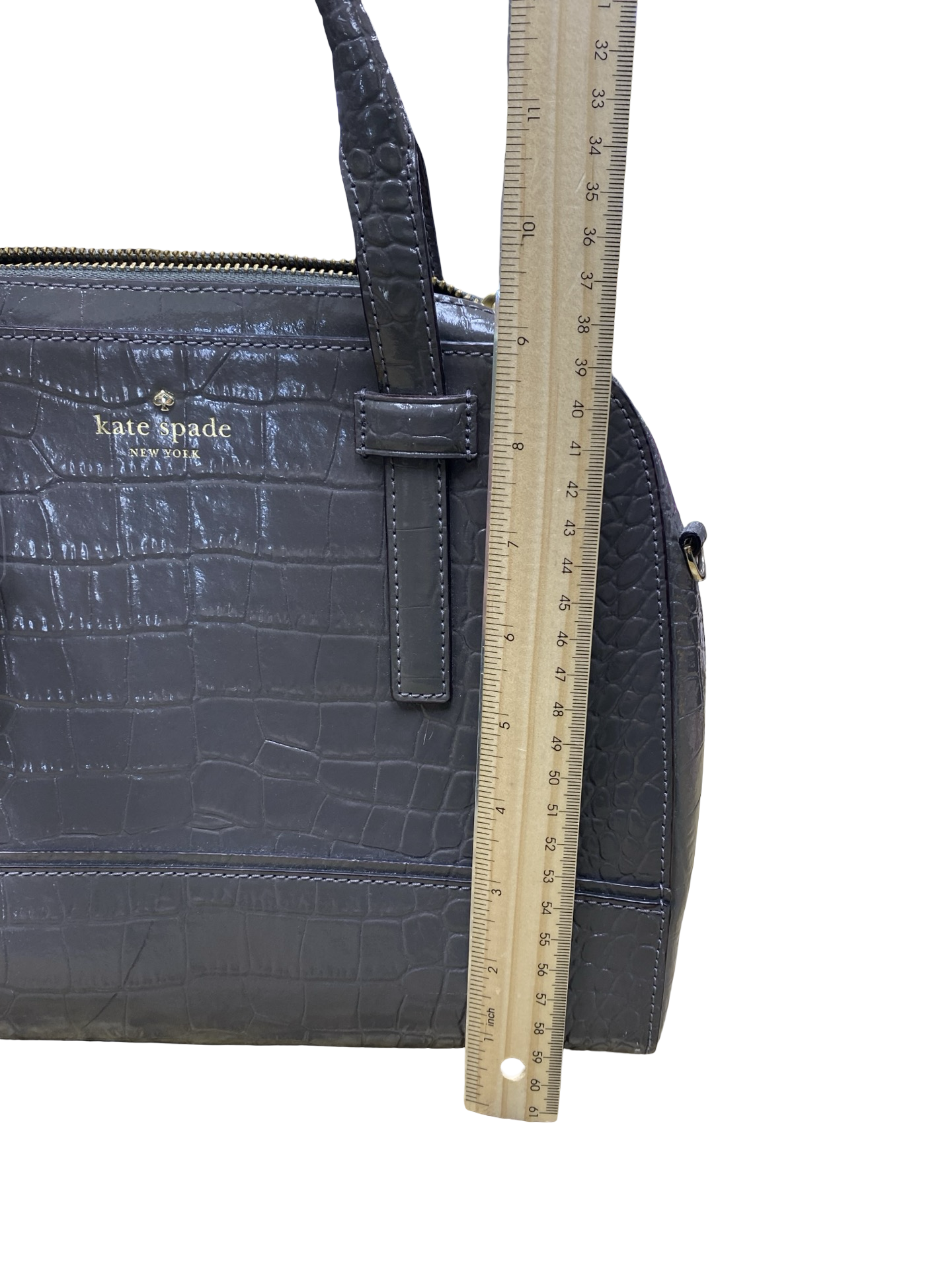 Handbag Designer By Kate Spade In Grey, Size:Medium
