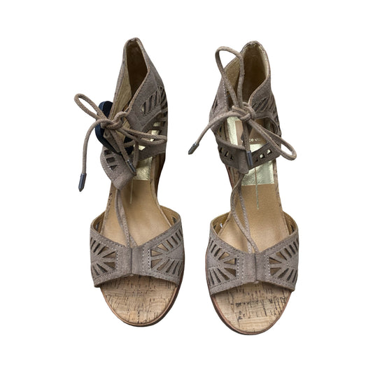 Sandals Heels Wedge By Dolce Vita In Brown, Size:7