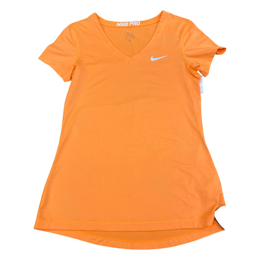 Athletic Top Ss By Nike In Orange, Size:M