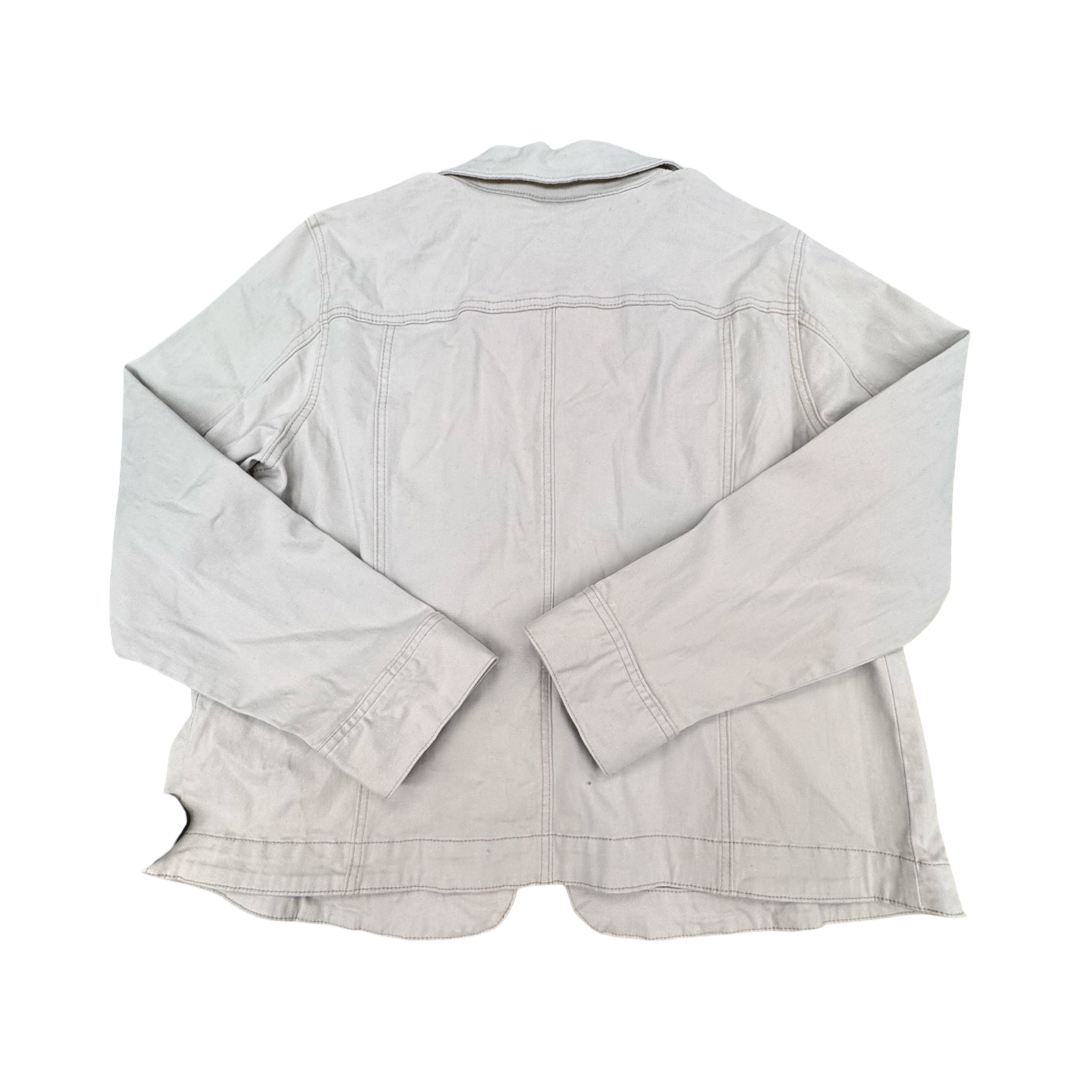 Jacket Denim By Charter Club In Beige, Size:Xxl
