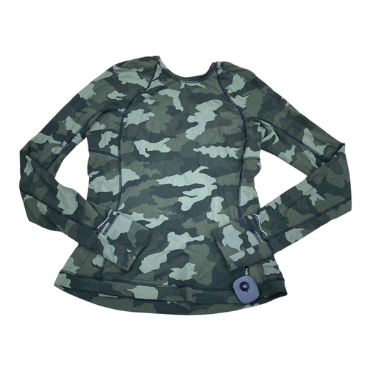 Athletic Top Ls Crewneck By Lululemon In Camouflage Print, Size:6