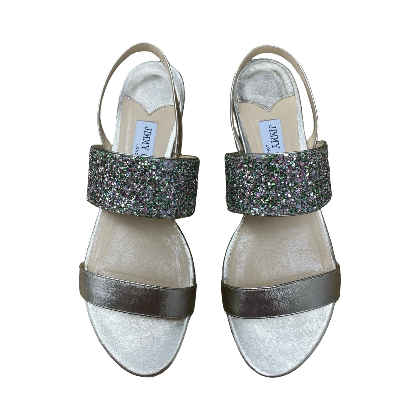 Sandals Luxury Designer By Jimmy Choo In Multi, Size:9