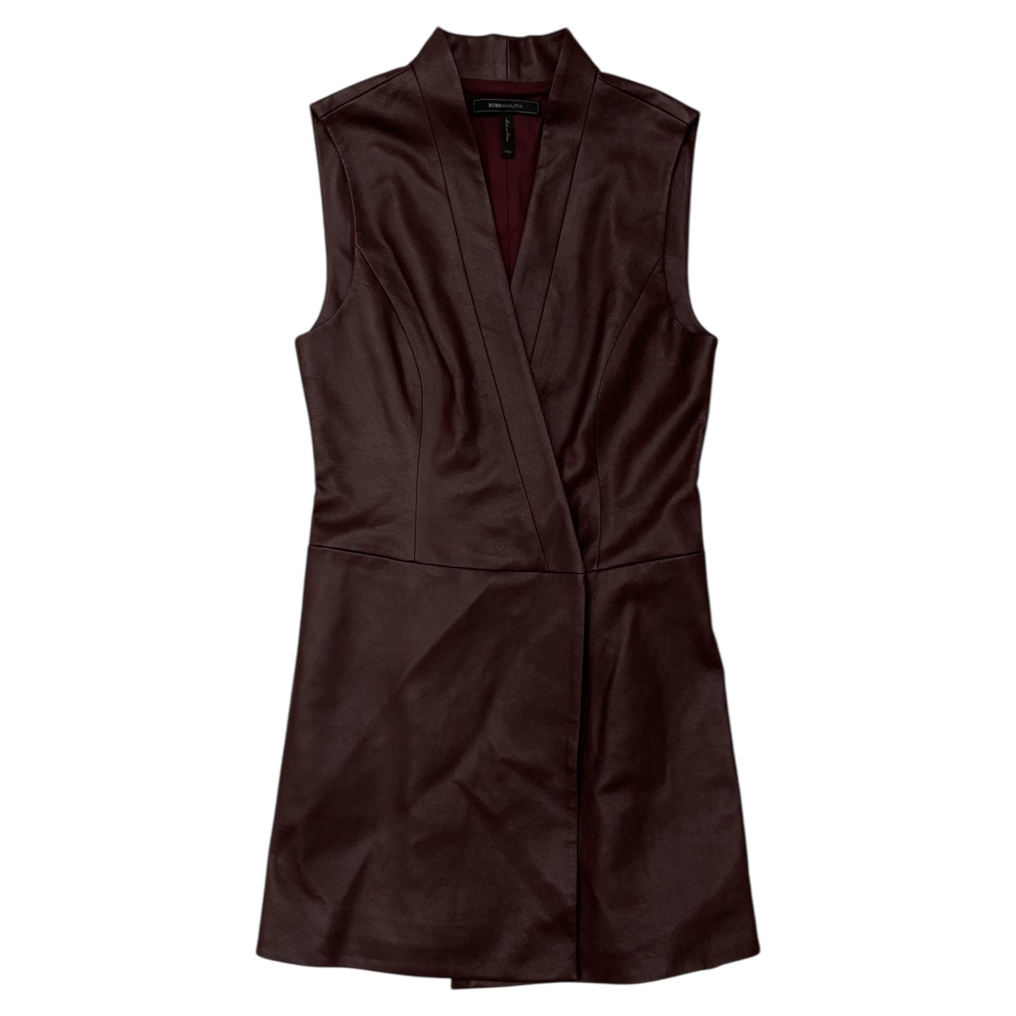 Dress Party Midi By Bcbgmaxazria In Maroon, Size:Xxs