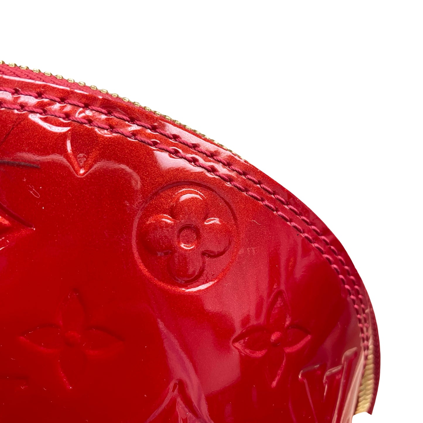 Handbag Luxury Designer By Louis Vuitton In Red Vernis, Size:Large (GM)