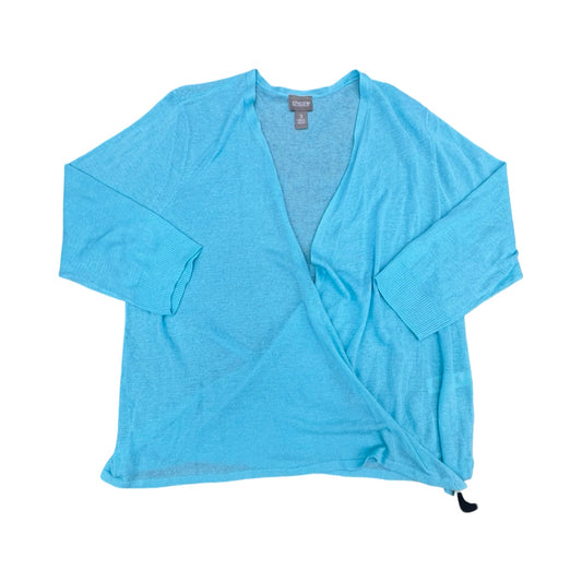 Sweater Cardigan By Chicos In Blue, Size:Xl