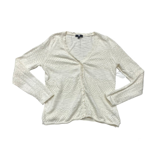 Sweater Cardigan Designer By Frye In Cream, Size:M