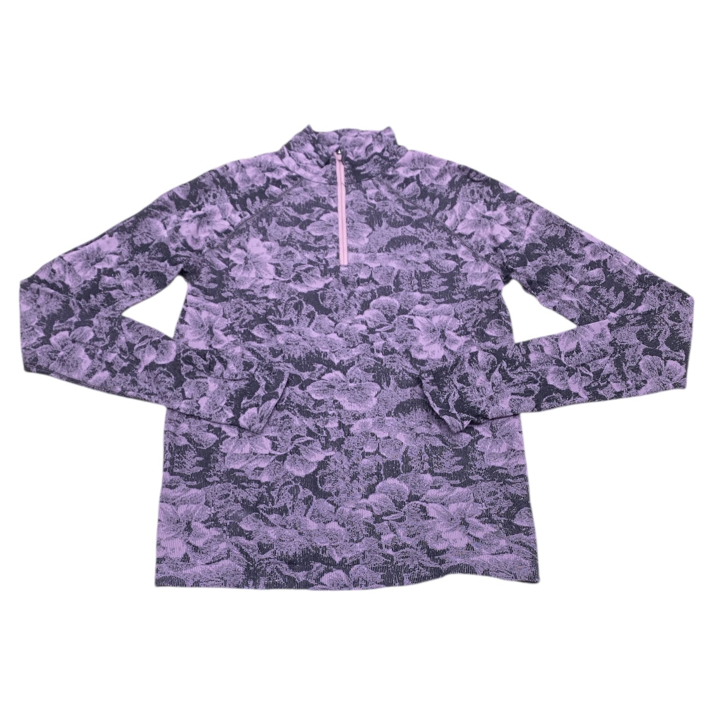 Athletic Jacket By Athleta In Black & Purple, Size:S