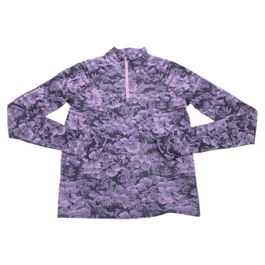 Athletic Jacket By Athleta In Black & Purple, Size:S