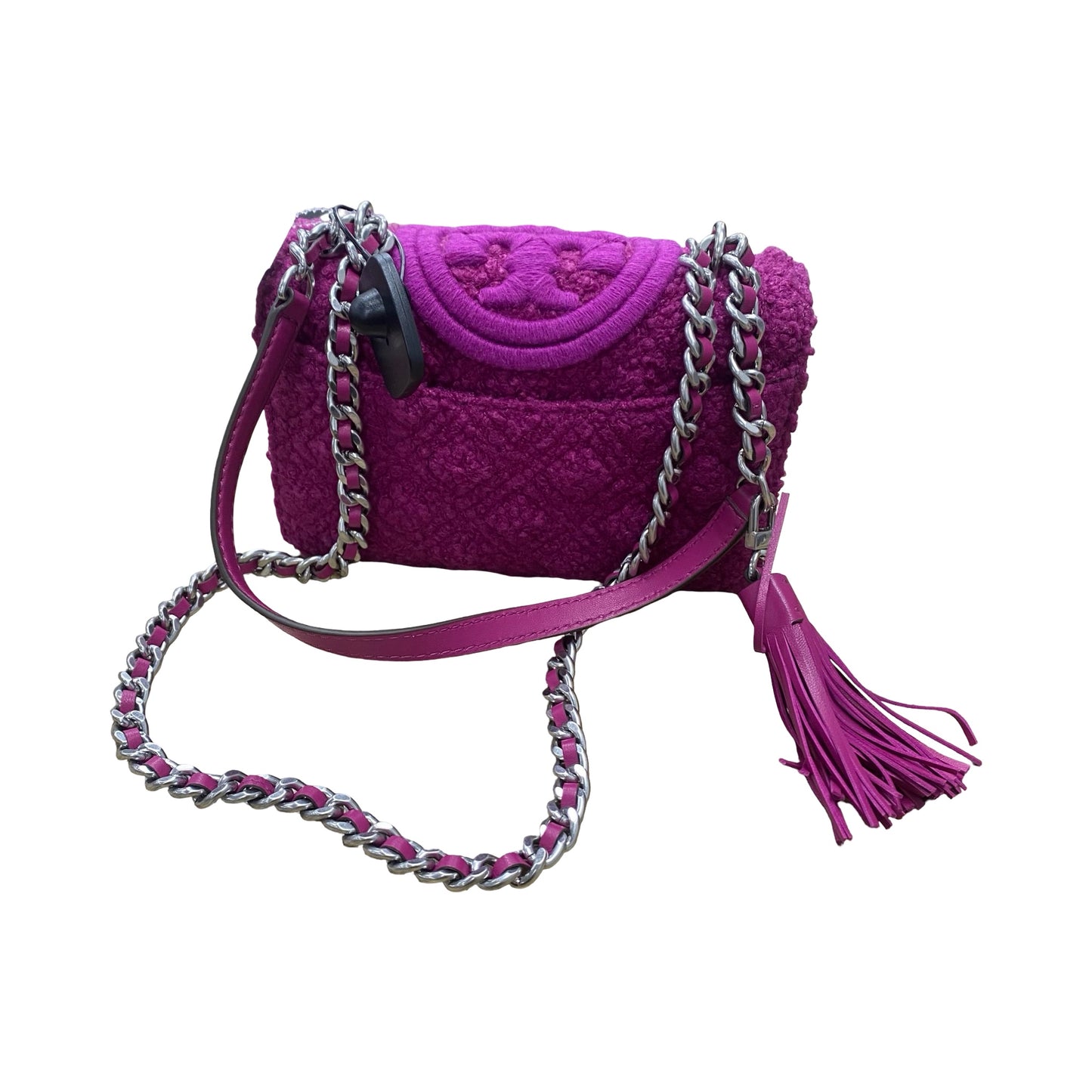 Handbag Designer By Tory Burch In Purple, Size:Small