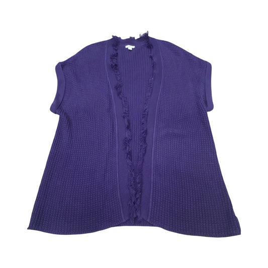 Sweater Cardigan By J. Jill In Purple, Size:L