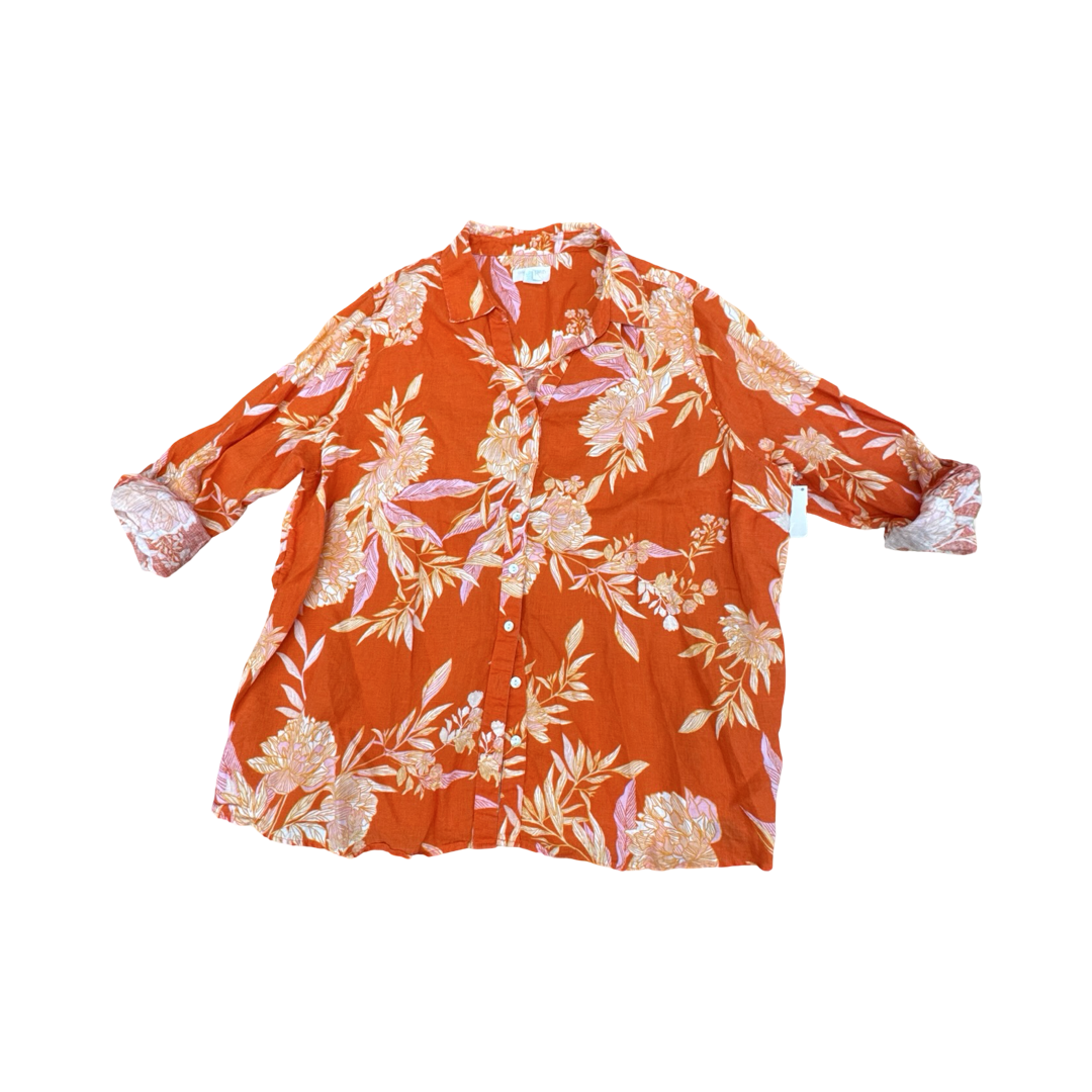 Top Ls By Cynthia Rowley In Orange, Size:2X