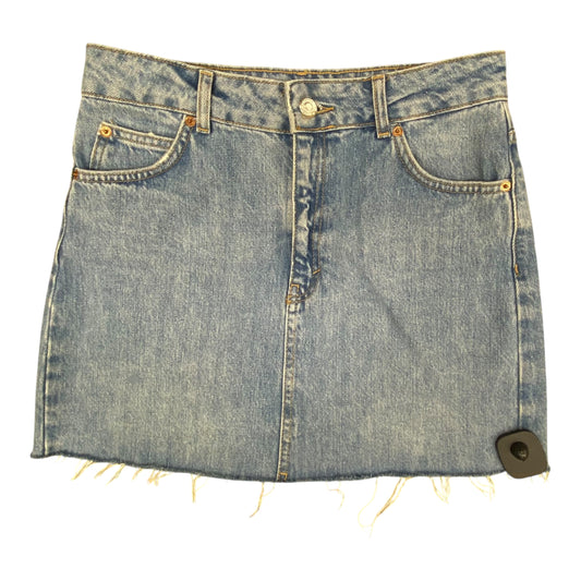 Skirt Midi By Topshop In Blue, Size:6